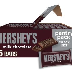 HERSHEY'S Milk Chocolate Snack Size, Candy Bars, 11.25 oz (25 Pieces)